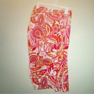 4/$20🛍️ Pink and Orange Floral Slit Skirt